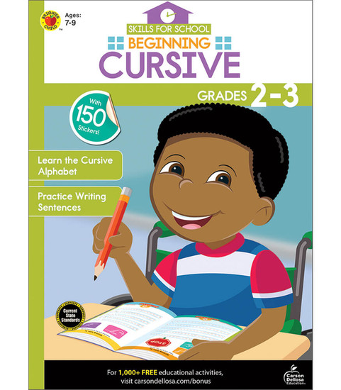Skills for School Beginning Cursive Activity Book image