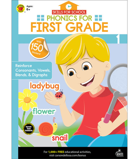 Skills for School Phonics for First Grade Activity Book image