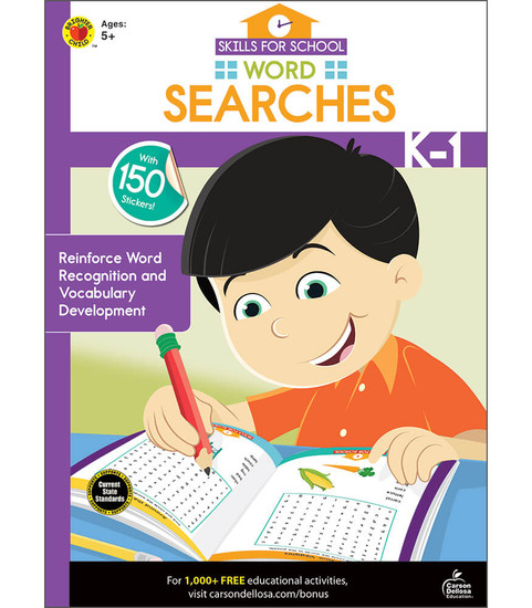Brighter Child® Skills for School Word Searches, Grades K - 1 Parent