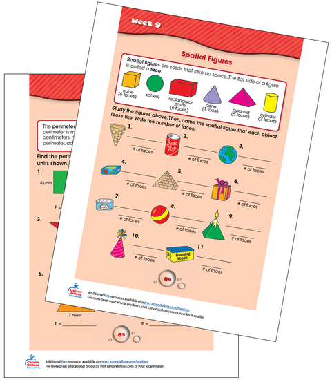 Week 9 Grades 2-3 Free Printable Sample Image