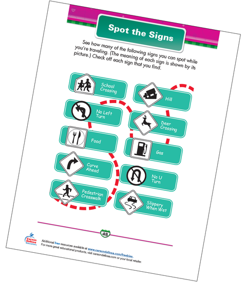 Spot the Signs Free Printable Sample Image
