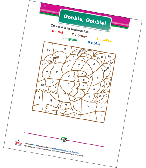 Gobble, Gobble! Free Printable Coloring Page