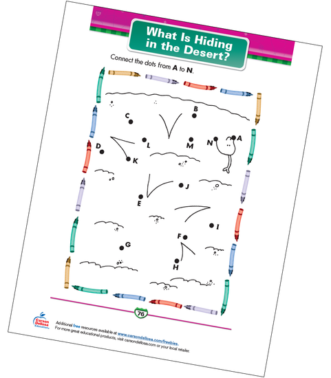 What Is Hiding in the Desert? Free Printable Sample Image