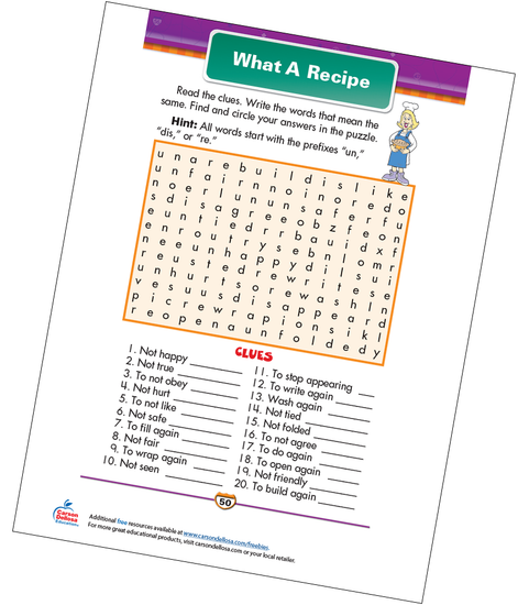 What A Recipe Free Printable Sample Image