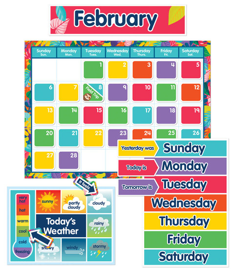 One World Calendar Bulletin Board Set image