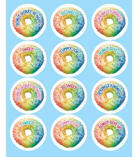 Schoolgirl Style Industrial Cafe Rainbow Donuts Motivational Stickers Teacher