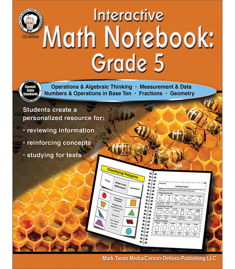 Mark Twain Interactive Math Notebook Resource Book, Grade 5 Teacher