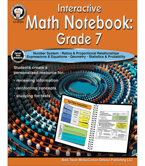 Interactive Math Notebook Resource Book Grade 7 image