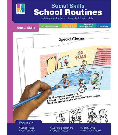 Key Education Publishing® Social Skills Mini-Books School Routines Teacher