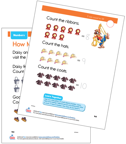 free disney learning printables