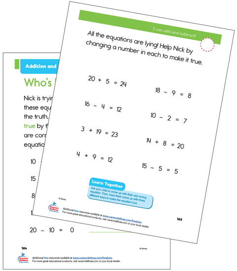 free disney learning printables