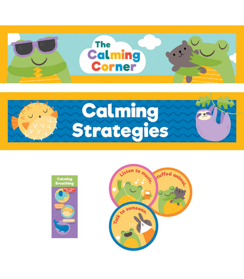 Calming Strategies Instructional Resources Mini Bulletin Board Set image