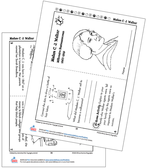 free black history month printables carson dellosa education
