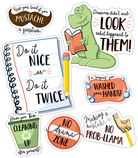 Playful Classroom Reminders Mini Bulletin Board Set image