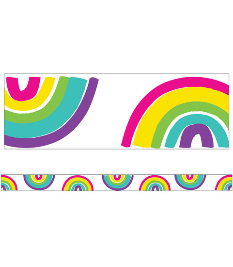 Rainbows Straight Bulletin Board Borders image