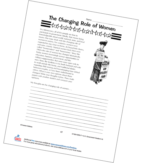 The Changing Role of Women Free Printable