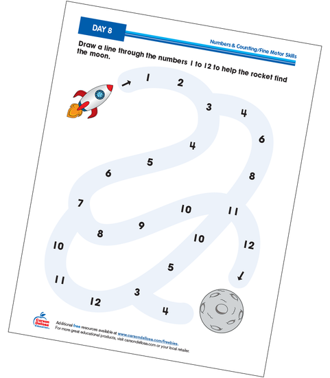 Counting: A Path to the Moon Free Printable