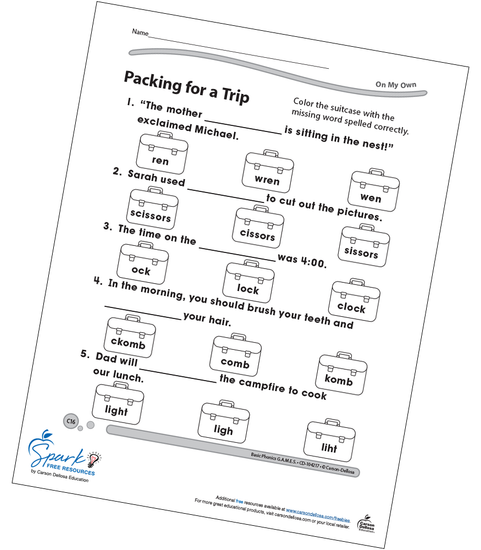 Packing for a Trip Free Printable