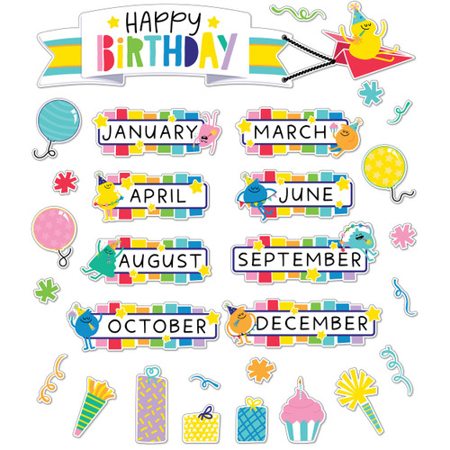 Happy Place Birthday Bulletin Board Set image