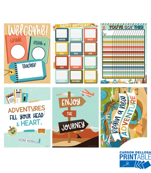 Carson-Dellosa Let's Explore Printable Poster and Chart Pack Teacher