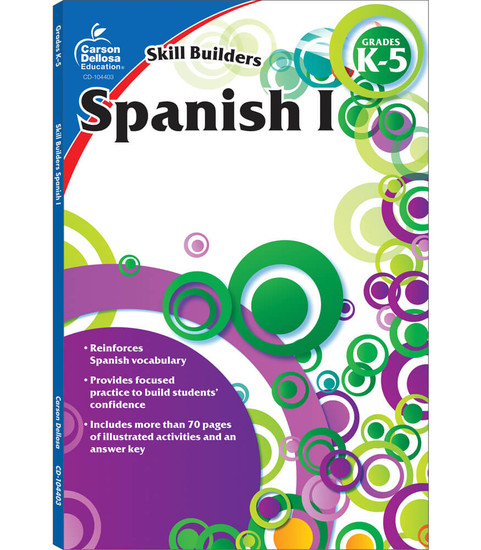 Spanish I, Grades K - 5 (Skill Builders) Workbook image
