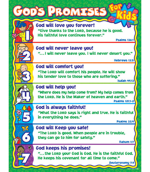 God’s Promises for Kids Chart Free Printable