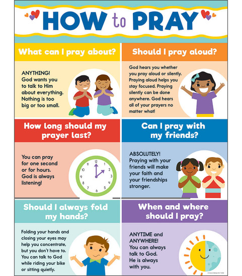 Carson-Dellosa How to Pray Chart Teacher Free Printable