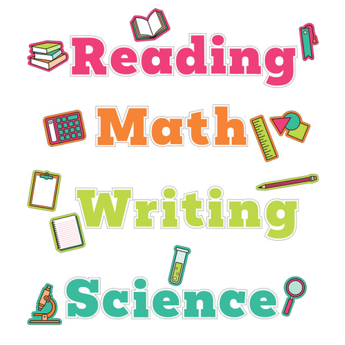 Wall Signs for Core Subjects Bulletin Board Set image