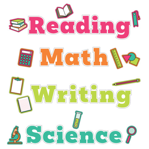 Wall Signs for Core Subjects Bulletin Board Set image
