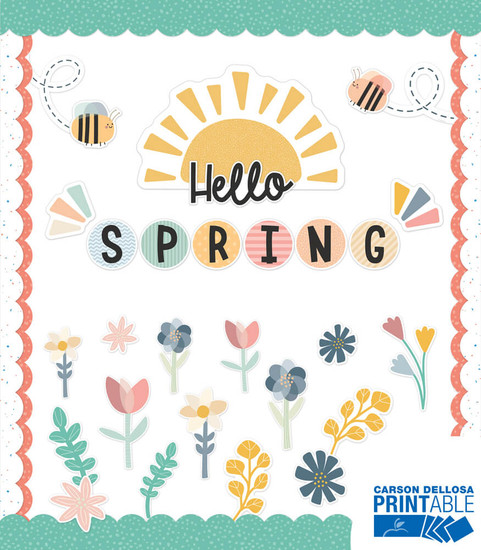 Carson-Dellosa Hello Spring Printable Display Teacher