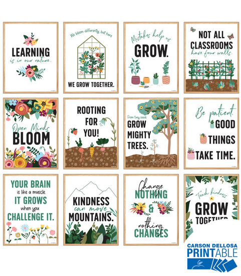 Carson-Dellosa Grow Together Printable Mini Posters Teacher