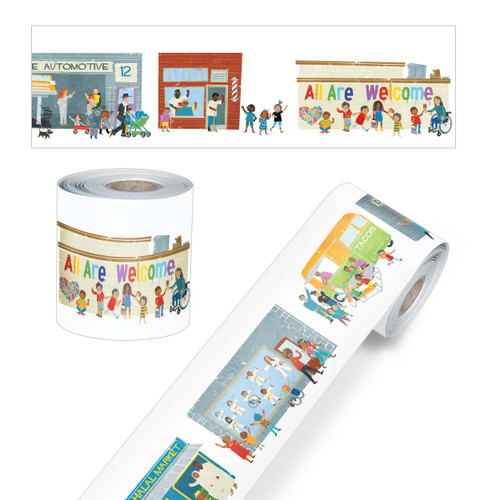 65' All Are Neighbors Rolled Straight Bulletin Board Borders image 65' All Are Neighbors Rolled Straight Bulletin Board Borders image