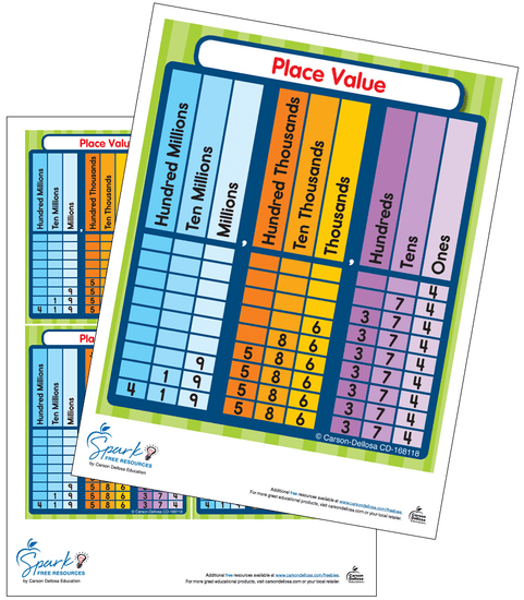 Place Value Study Buddy Free Printable