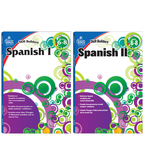 Skill Builders Spanish Grades 6-8 Workbook Bundle image