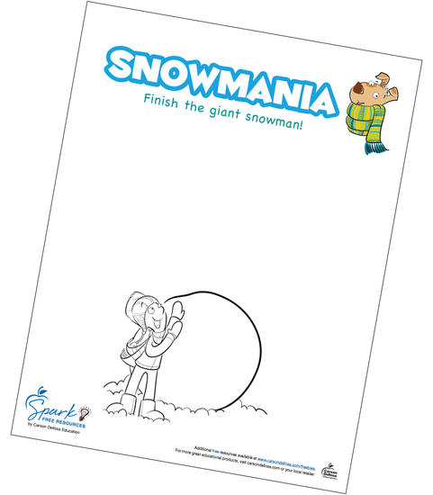 Snowmania Winter Doodle Free Activity