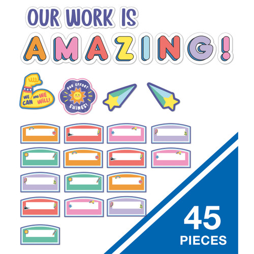 Grade PK-5 We Stick Together Our Work Is Amazing Pre-punched Bulletin ...