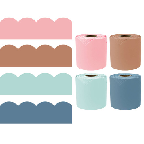 65' Modern Boho 4 Pack Rolled Bulletin Board Border Set image