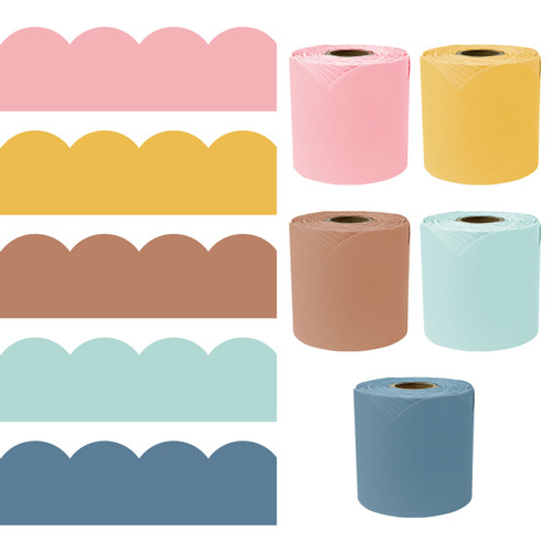 65' Modern Boho 5 Pack Rolled Bulletin Board Border Set image