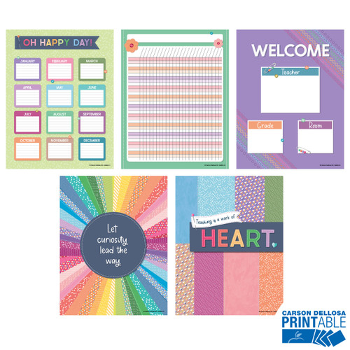 Crafty and Cool Printable Poster and Chart Pack Printable Poster Set image