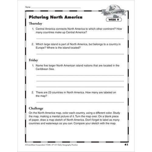 Grade 5 Daily Geography Practice, Teacher Resource Book Paperback