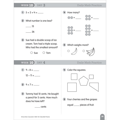 Grade 1 Daily Math Practice, Student Workbook Paperback