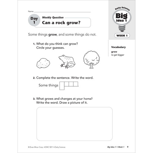 Grade 1 Daily Science, Student Workbook Paperback
