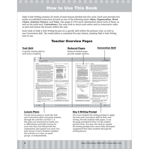Grade 7 Daily 6-Trait Writing, Teacher Resource Book eBook