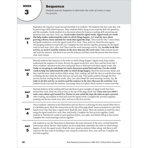 Grade 1 Daily Reading Comprehension, Teacher Resource Book eBook