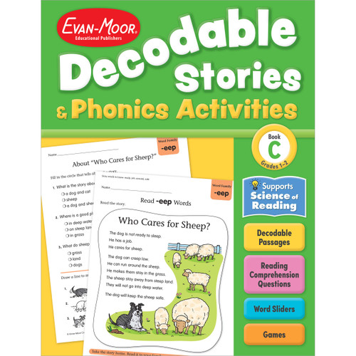 Decodable Stories and Phonics Activities, Level C Workbook image