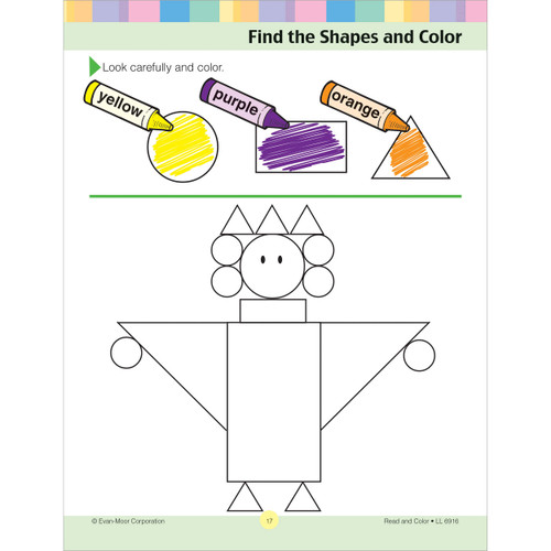 Grade K-1 Learning Line: Read and Color Activity Book Paperback