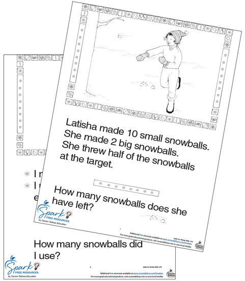 Snowball Subtraction Free Printable
