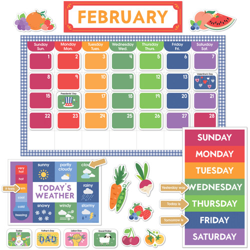 Farmers Market Calendar Bulletin Board Set image