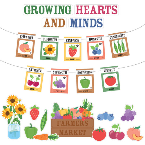 Growing Hearts Growing Minds Bulletin Board Set image