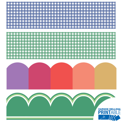 Farmers Market Printable Bulletin Board Borders Set image